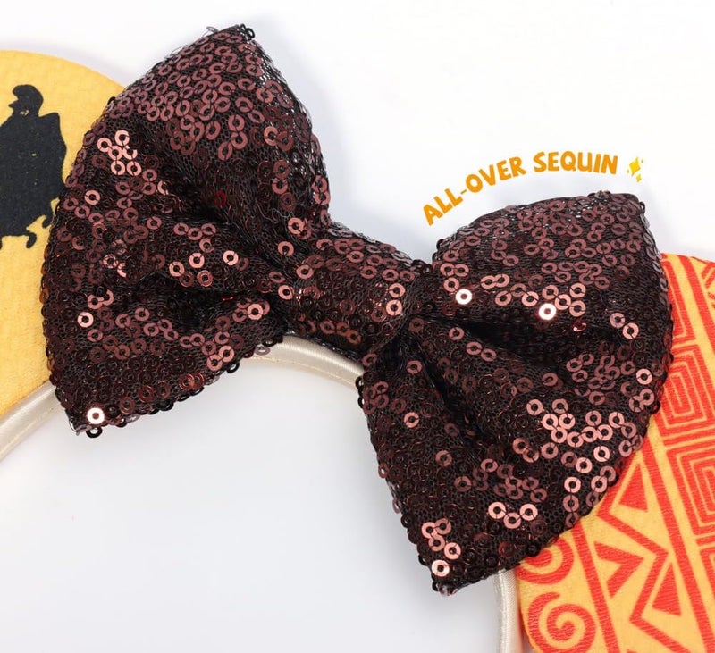 ETLUK Mouse Ears Headband, Animal Mouse Ears with Sequin Bow for Women Girls, Parks Ears for Cosplay Accessories Party (Lion) - Image 5
